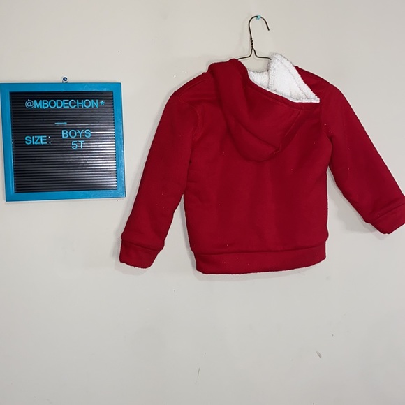 Boys Monkey Bars 5T/6 thick red fleece lined Jacket - Picture 5 of 6